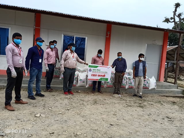 सहारा द्वारा खाद्यान्न सहयोग
