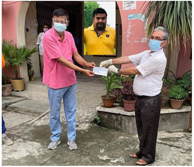 कतारबाट सन्दिपले गरे त्रियुगा नगरपालिकाई २ लाख ५० हजार सहयोग