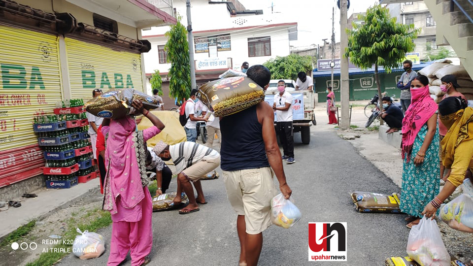 दाजु भाईले बाडे ४० घरलाई खाद्यन्न