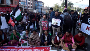 प्यालेस्टाइनमाथिको आक्रमण रोक्नमागगर्दै काठमाडौंमा प्रदर्शन