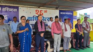सामाजिक उत्तरदायित्वमा न्यूरो कार्डियो हस्पिटल ः उदयपुरमा ९४ महिला स्वास्थ्य स्वयंसेविका सम्मानित, २५१ विद्यार्थीलाई झोला वितरण