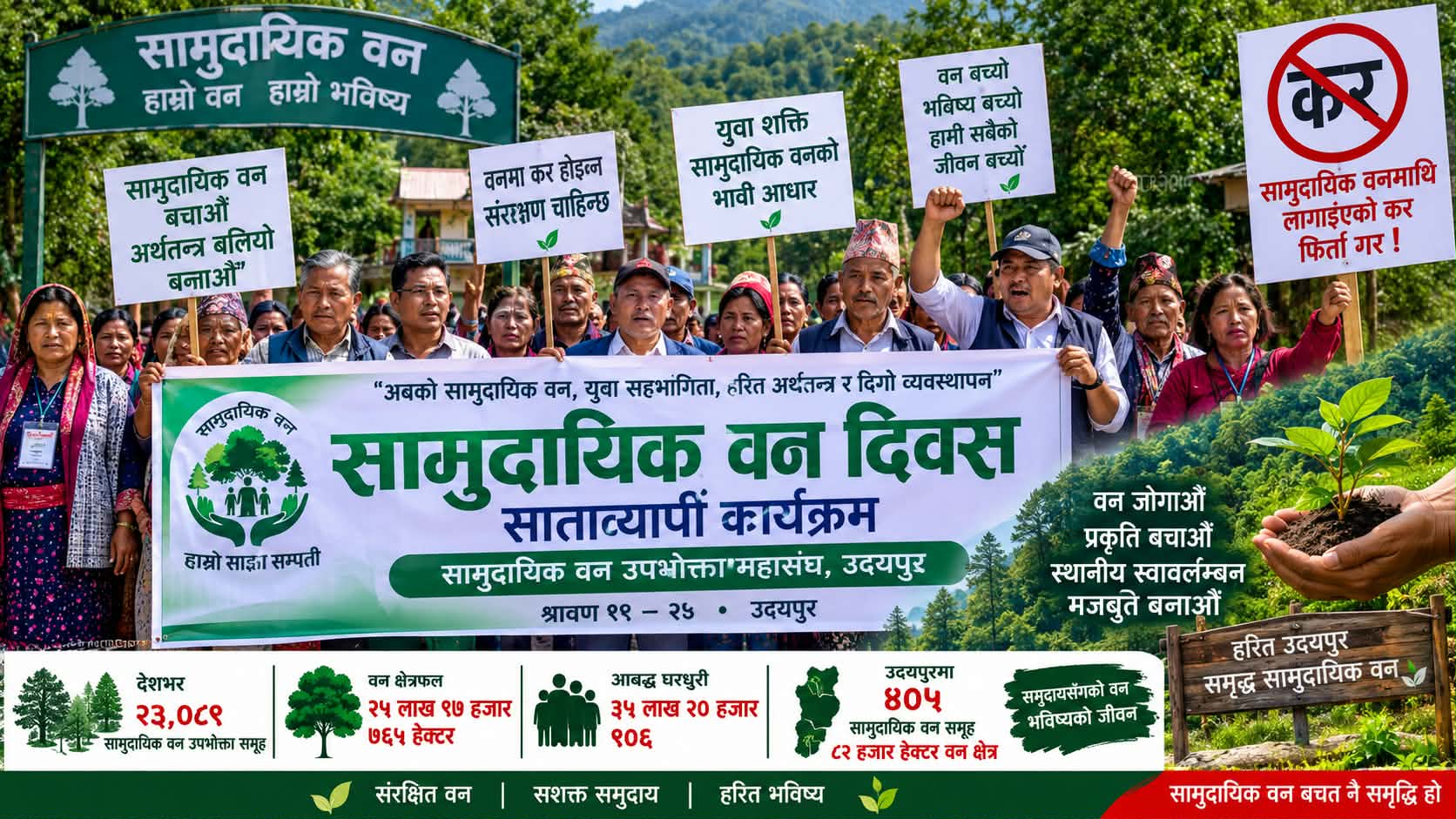 वन करविरुद्ध सामुदायिक वन आक्रोशित, कोशीका मुख्यमन्त्री–मन्त्री बहिष्कार गर्ने घोषणा