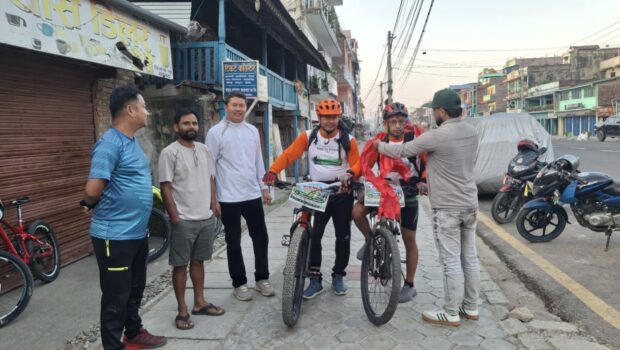 गाइघाटदेखि सोलुको फाप्लुसम्म दुई दाजुभाइको सातदिने साइकल यात्रा, करिब २९० किलोमिटर दूरी पार गर्ने लक्ष्य